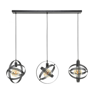 Suspension Cosmos noir artic - 3 lumières, largeur 115 cm