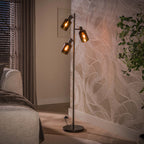 Vloerlamp Sepiora sienna bruin - 3-lichts, 151 cm hoog