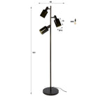 Vloerlamp Sepiora sienna bruin - 3-lichts, 151 cm hoog