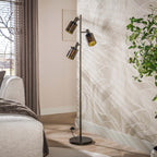 Vloerlamp Sepiora sienna bruin - 3-lichts, 151 cm hoog