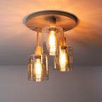 Plafonnier Sepiora beige - 3 lumières, diamètre 35 cm
