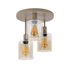 Plafonnier Sepiora beige - 3 lumières, diamètre 35 cm