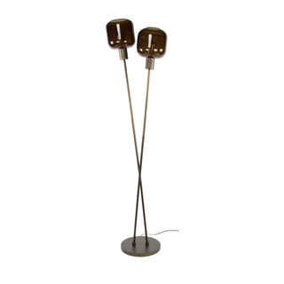 Vloerlamp Bronza sienna bruin - 2-lichts, 167 cm hoog