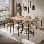 Suspension Bronza brun sienna - 4+3 lumières, largeur 105 cm