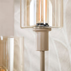 Vloerlamp Sepiora beige - 3-lichts, 165 cm hoog