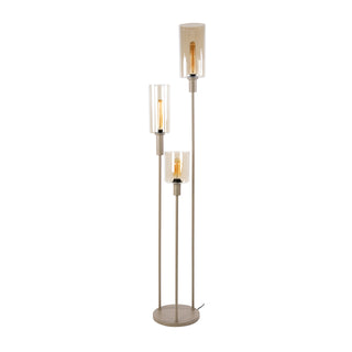 Vloerlamp Sepiora beige - 3-lichts, 165 cm hoog