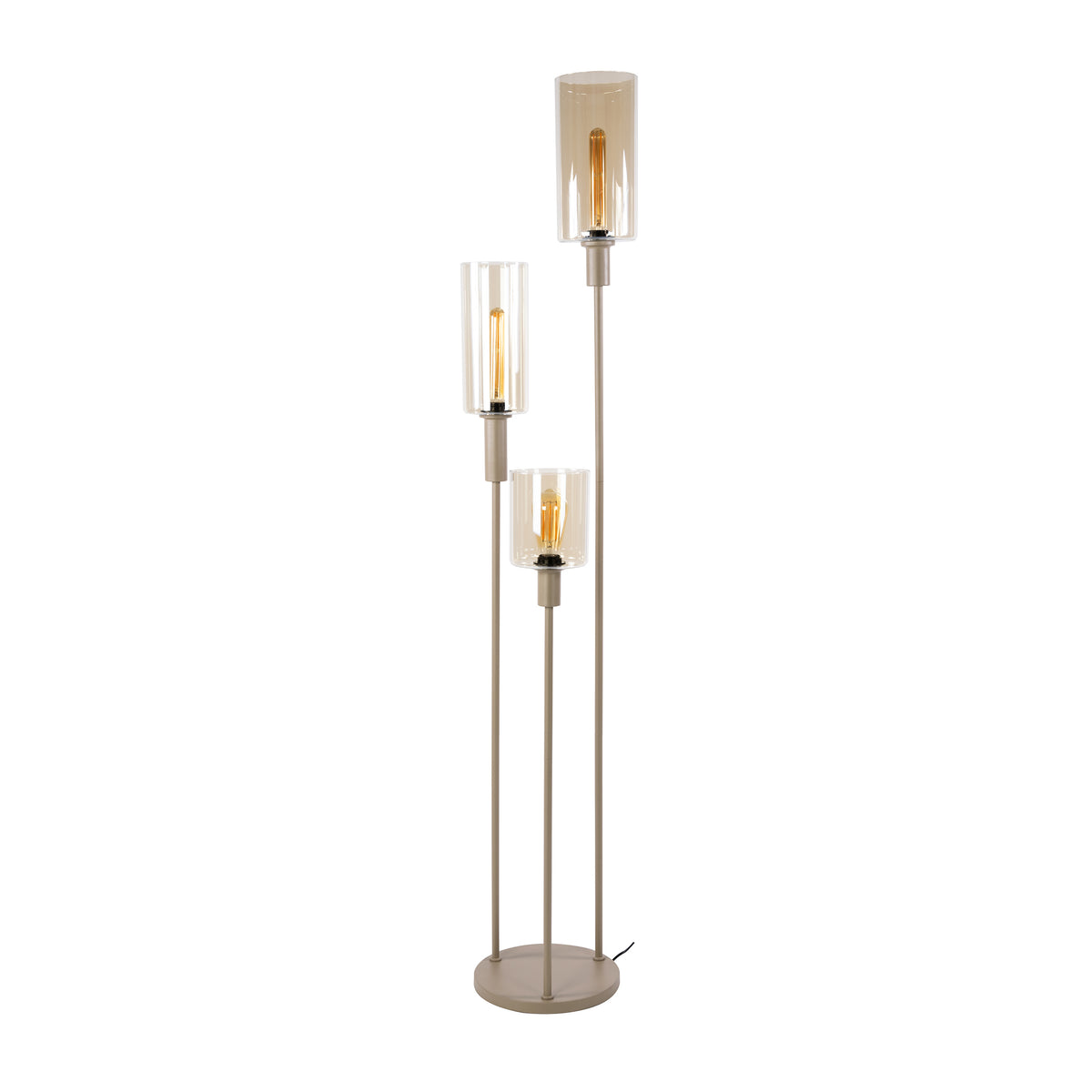 Floor lamp Sepiora beige - 3-light, 165 cm high