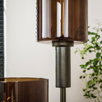 Floor lamp Sepiora sienna brown - 3-light, 165 cm high