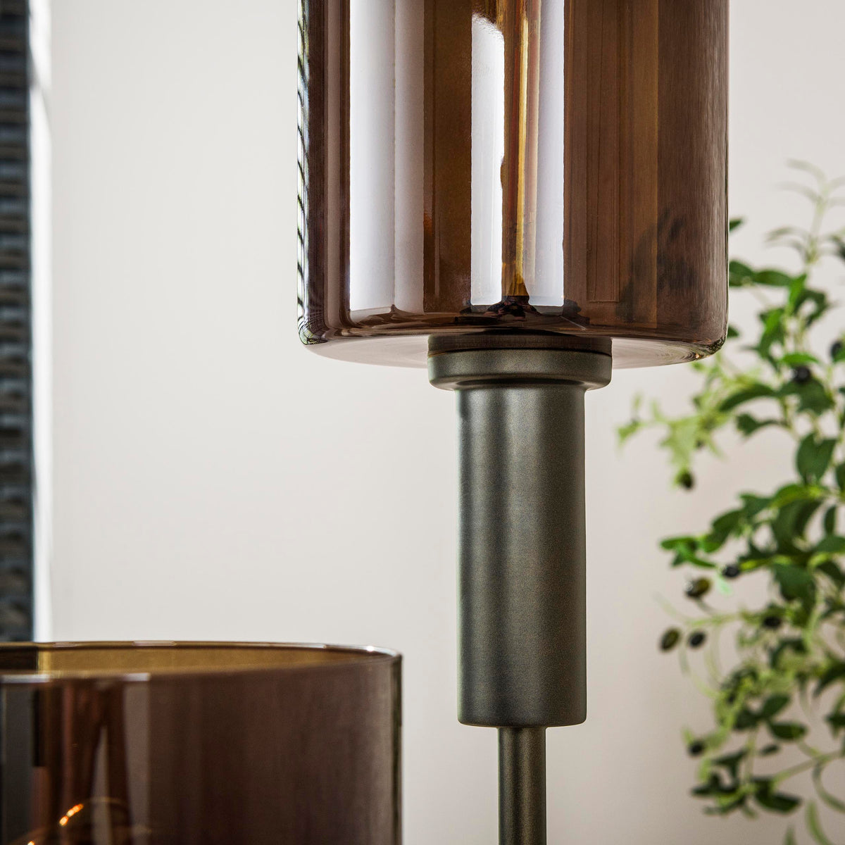 Floor lamp Sepiora sienna brown - 3-light, 165 cm high