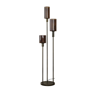Floor lamp Sepiora sienna brown - 3-light, 165 cm high