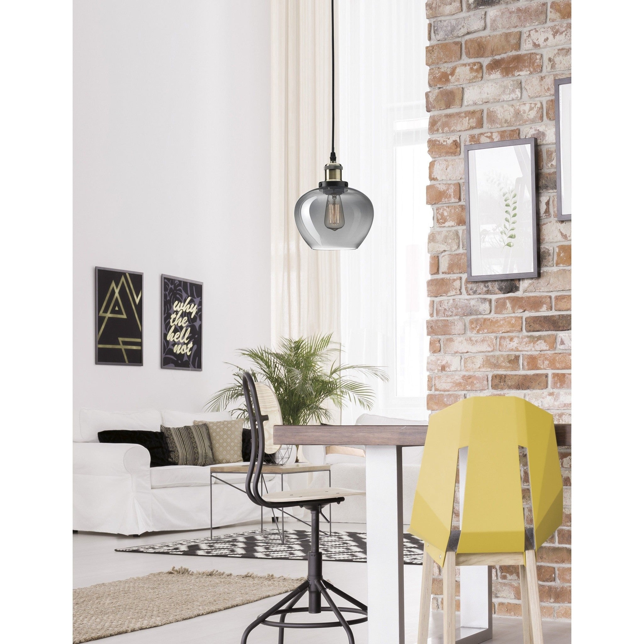 Hanglamp Cedro gerookt glas
