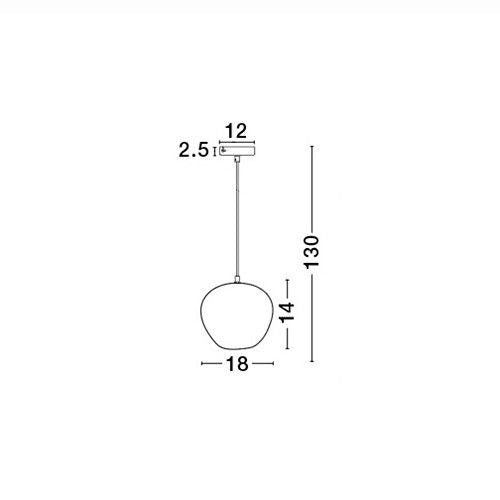 Hanglamp Cedro gerookt glas