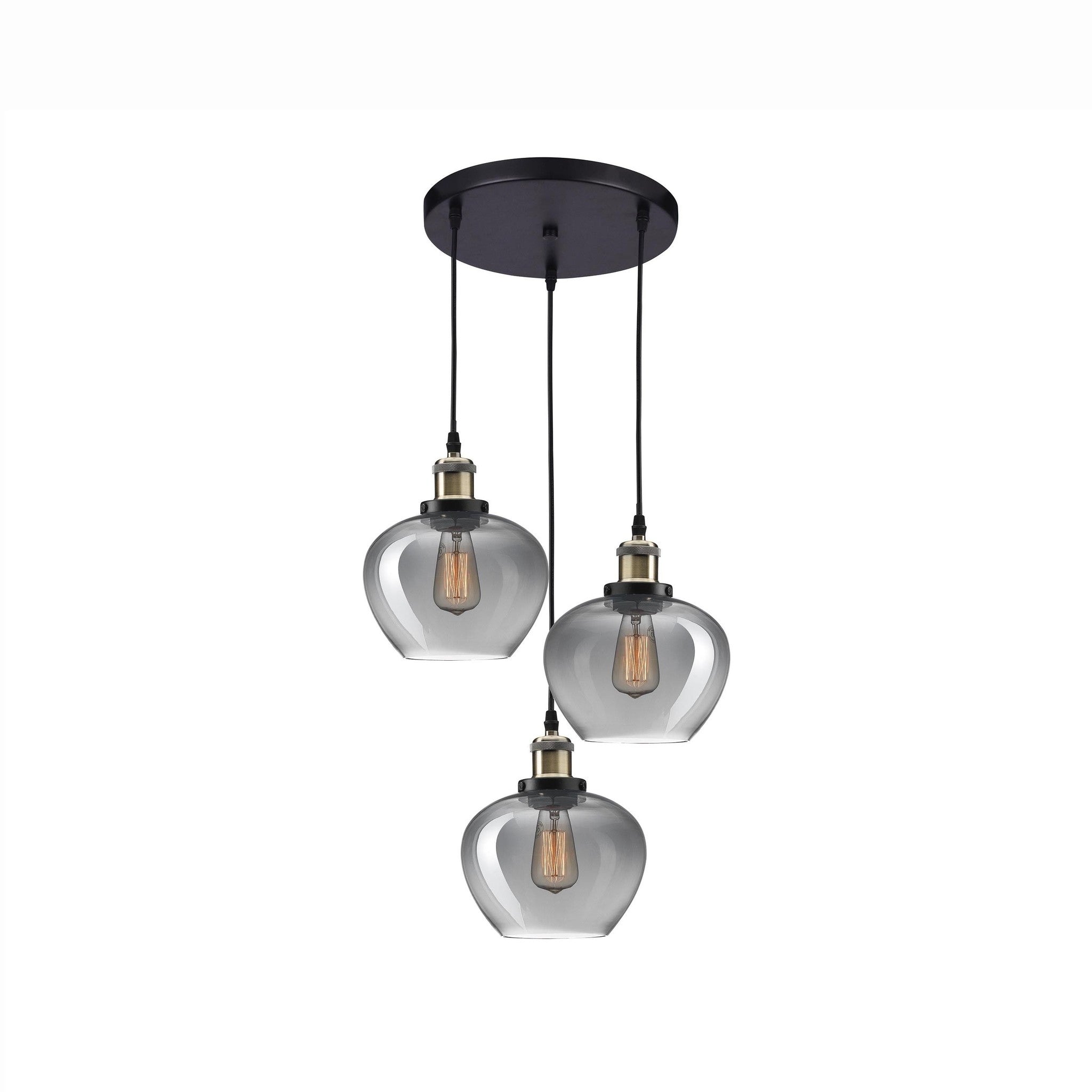 Suspension Cedro 3L verre fumé