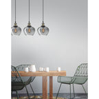 Hanglamp Cedro 3L gerookt glas