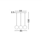Hanglamp Cedro 3L gerookt glas
