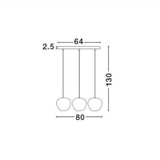 Hanglamp Cedro 3L gerookt glas