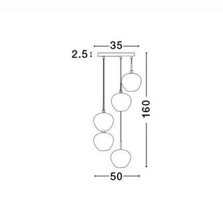 Hanglamp Cedro gerookt glas