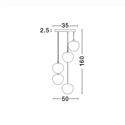 Hanglamp Cedro gerookt glas