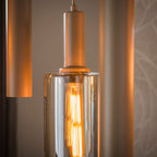 Hanglamp Sepiora beige - 5+4-lichts, 116 cm breed