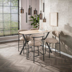 Hanglamp Sepiora sienna bruin - 5+4-lichts, 116 cm breed