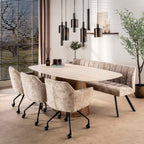 Hanglamp Sepiora sienna bruin - 5+4-lichts, 116 cm breed