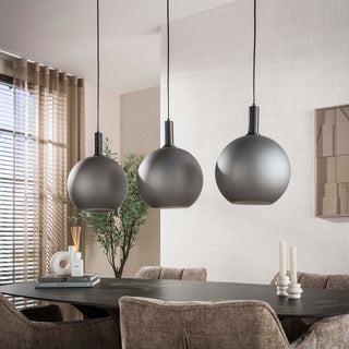 Pendant lamp Bubble Frosted frosted grey - 3-light, 110 cm wide