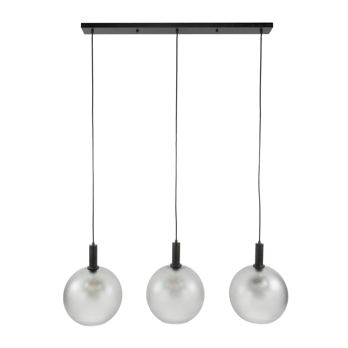 Pendant lamp Bubble Frosted frosted grey - 3-light, 110 cm wide