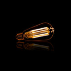 Ampoule LED à filament ST64 goutte - E27, verre ambré, 2100K