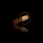 Ampoule LED à filament G70 globe diamètre 7 cm - verre ambré