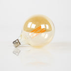 LED filamentlamp G125 bol diameter 12,5 cm - E27, amber glas, 2100K