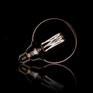 Ampoule LED à filament G125 globe diamètre 12,5 cm - E27, verre gris fumé, 2100K