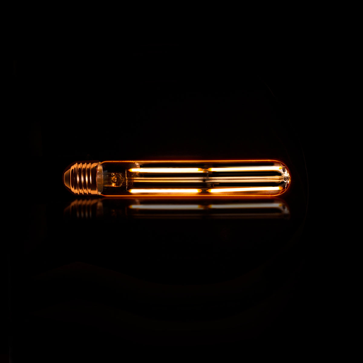 LED filament bulb T32-L185 tube 18.5 cm - E27, amber glass, 2100K