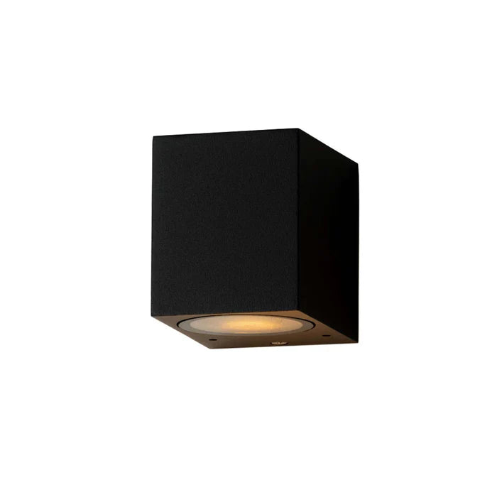 Cube wandlamp zwart GU10 IP44