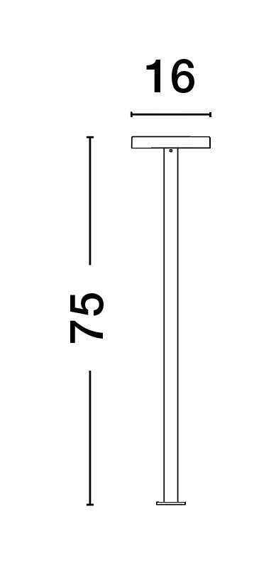Tuinpaal Ofir 75 cm, zwart