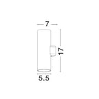 Applique d'extérieur ALP 2x10W, noir