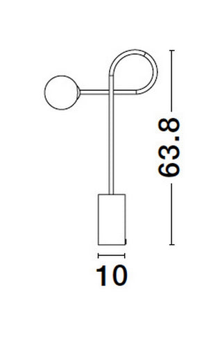 Tafellamp Dedalo G9, zwart