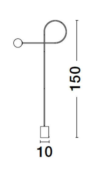 Lampadaire Dedalo G9, noir
