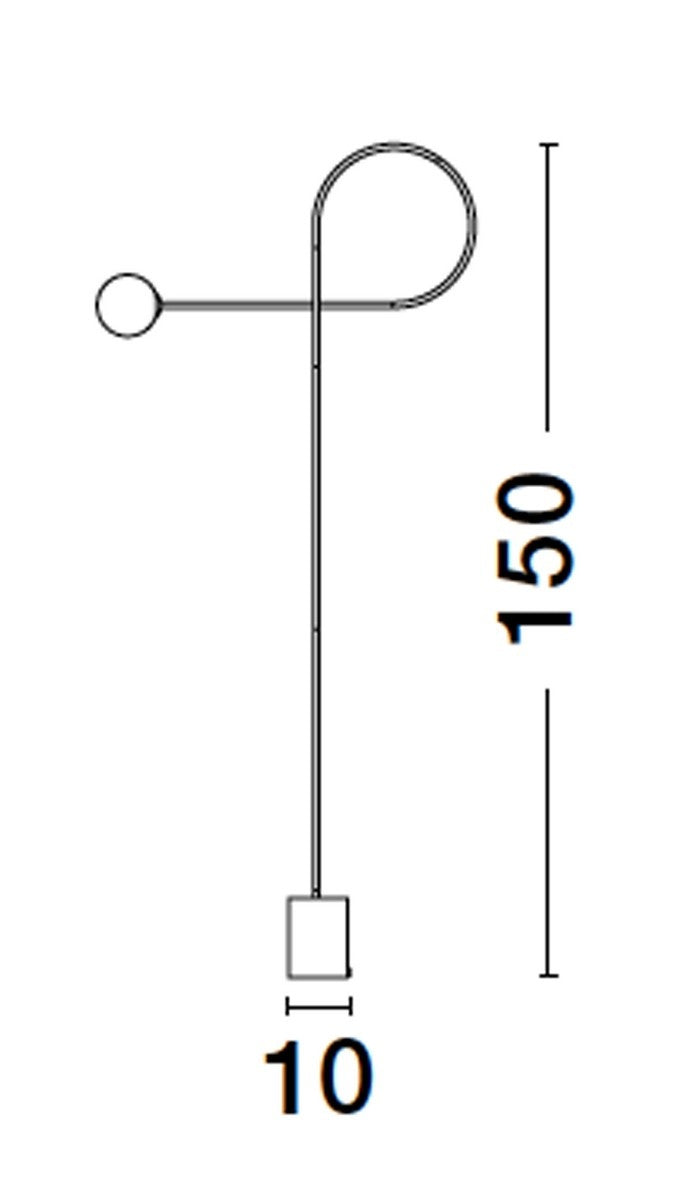 Staanlamp Dedalo G9, zwart