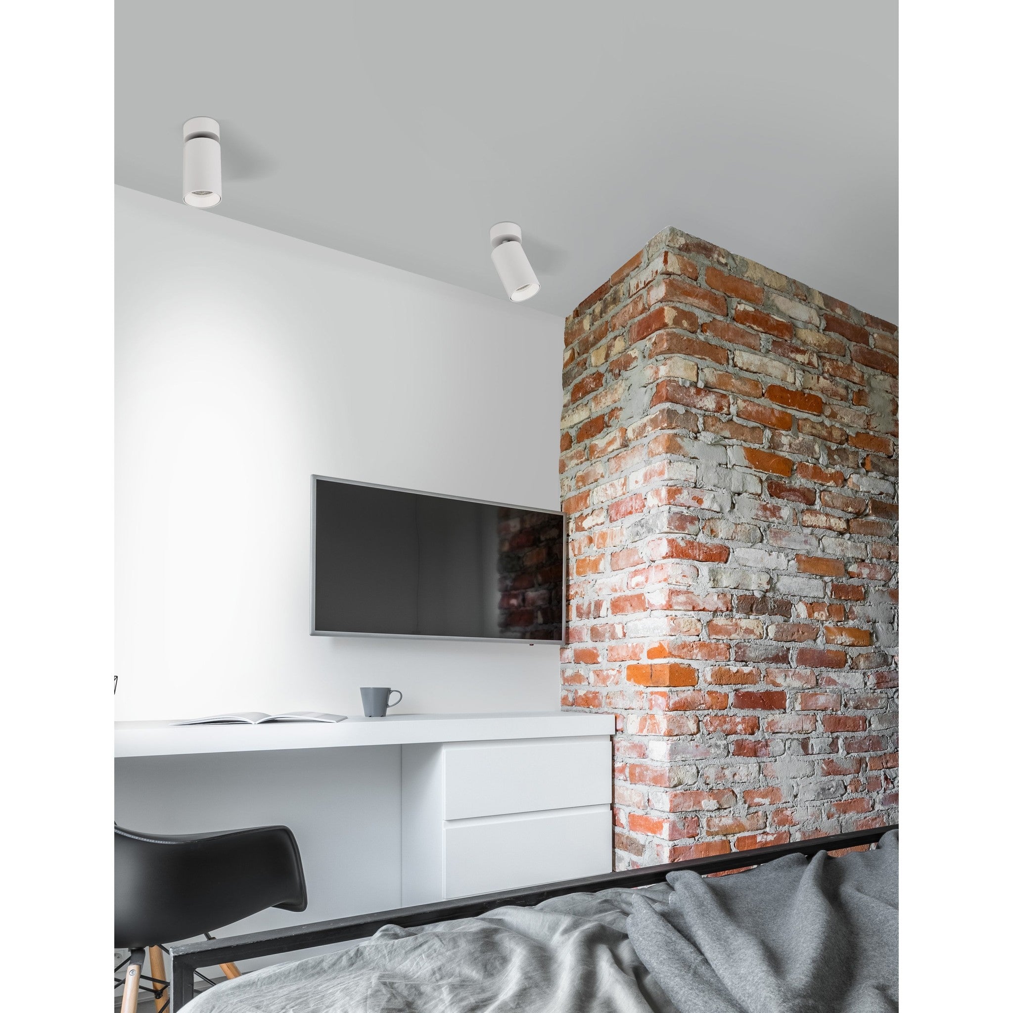 Spot en saillie TOD 1L blanc sable GU10