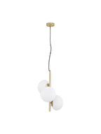 Hanglamp Allen / opaal glas -3 x E14, goud