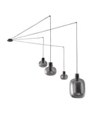 Hanglamp Cinzia Gerookt glas 9236540, zwart