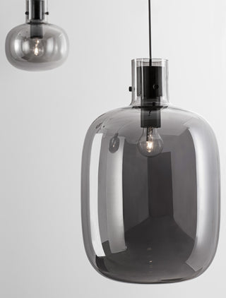 Hanglamp Cinzia Gerookt glas 9236540, zwart