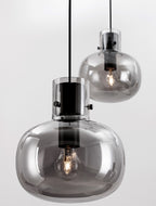 Hanglamp Cinzia Gerookt glas 9236540, zwart