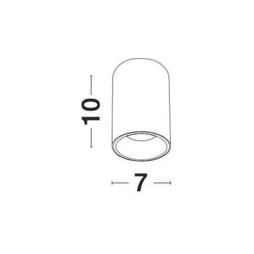 Spot en saillie NED 1L GU10, noir