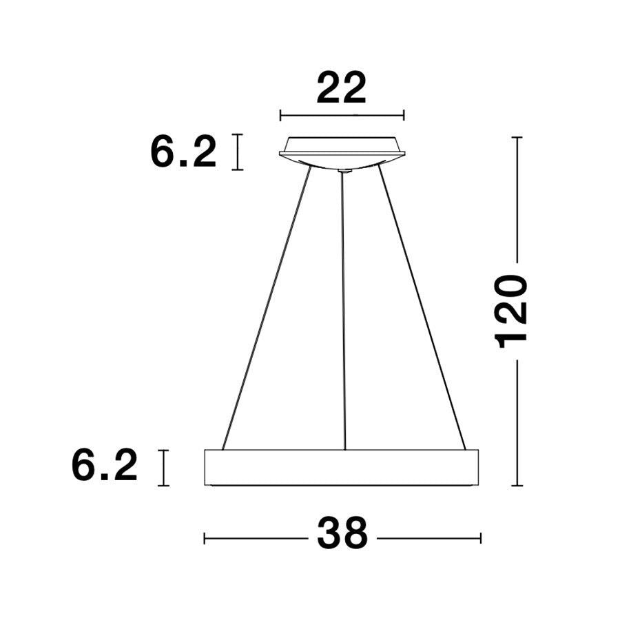 Suspension Rando Thin DIM, argent
