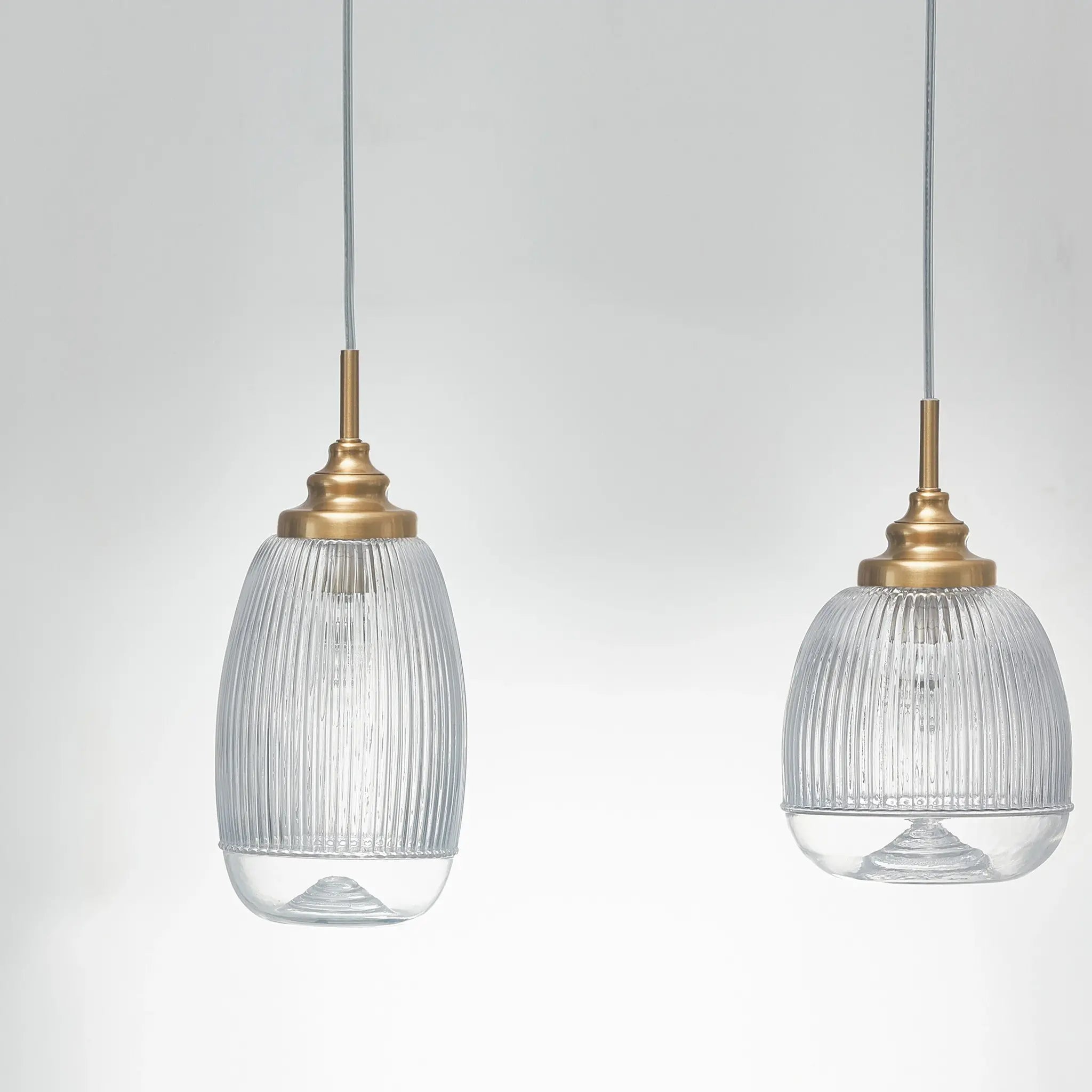 Hanglamp Mond / helder glas -3 x E14, goud