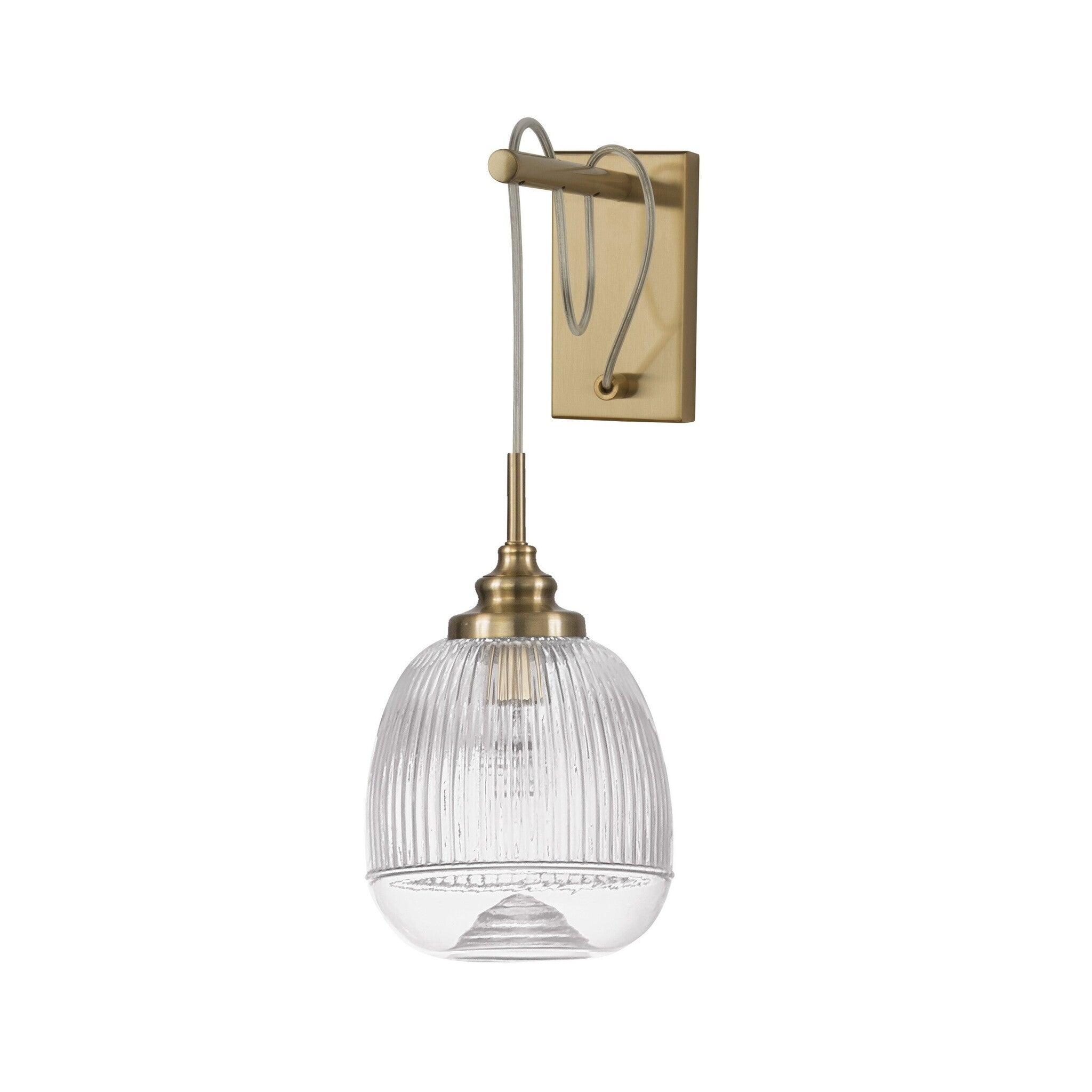 Wall lamp Mond wall lamp / clear glass E14, gold
