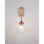Wandlamp Mond wandamp / helder glas E14, goud