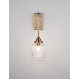 Wandlamp Mond wandamp / helder glas E14, goud