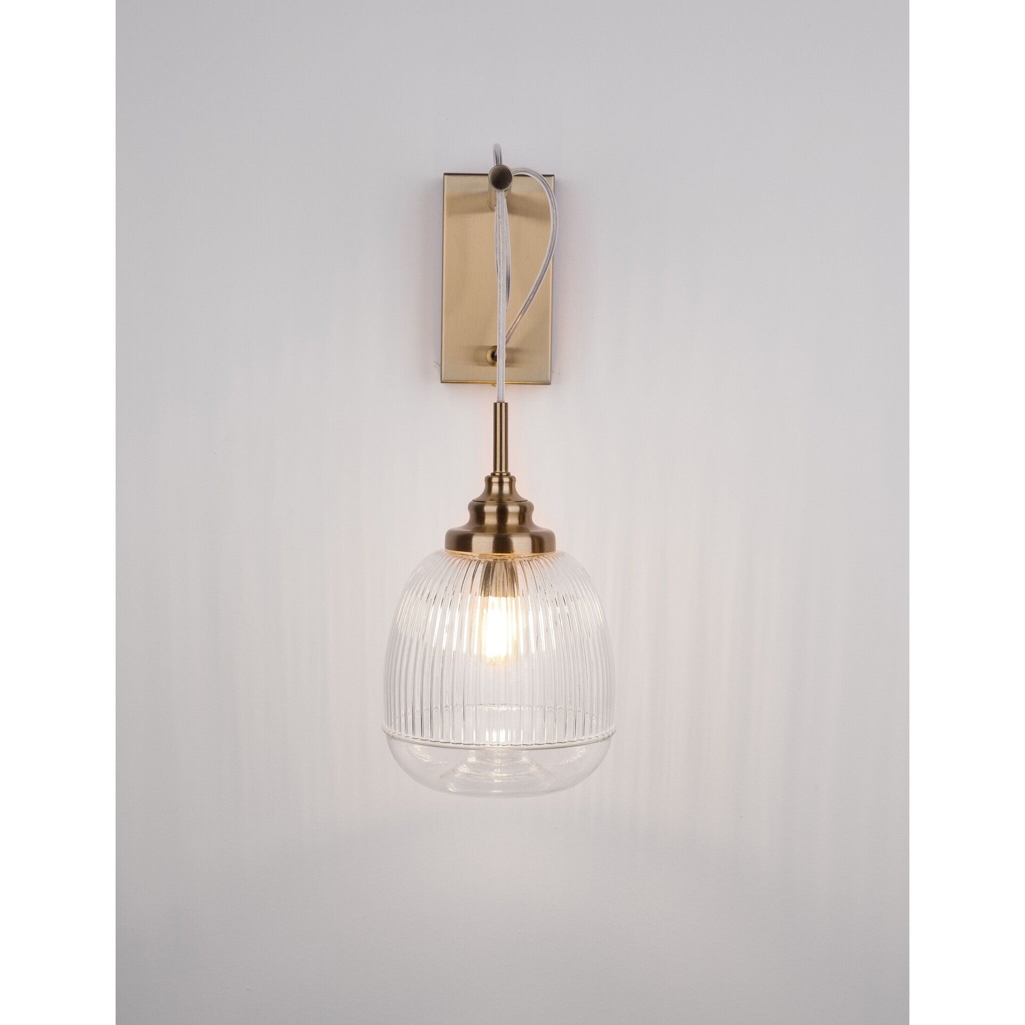 Wall lamp Mond wall lamp / clear glass E14, gold